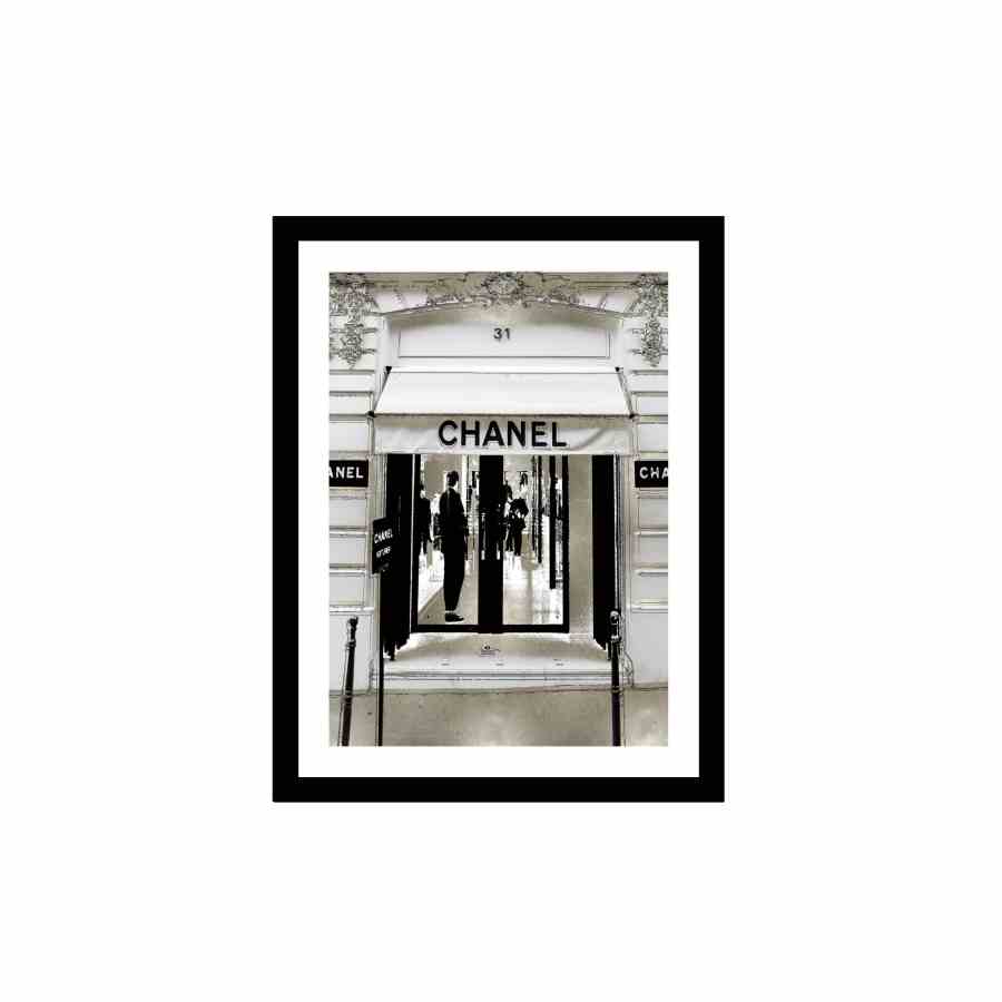 Bilde av Glass picture w/frame Chanel