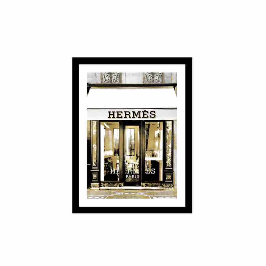 Bilde av Glass picture w/frame Hermes