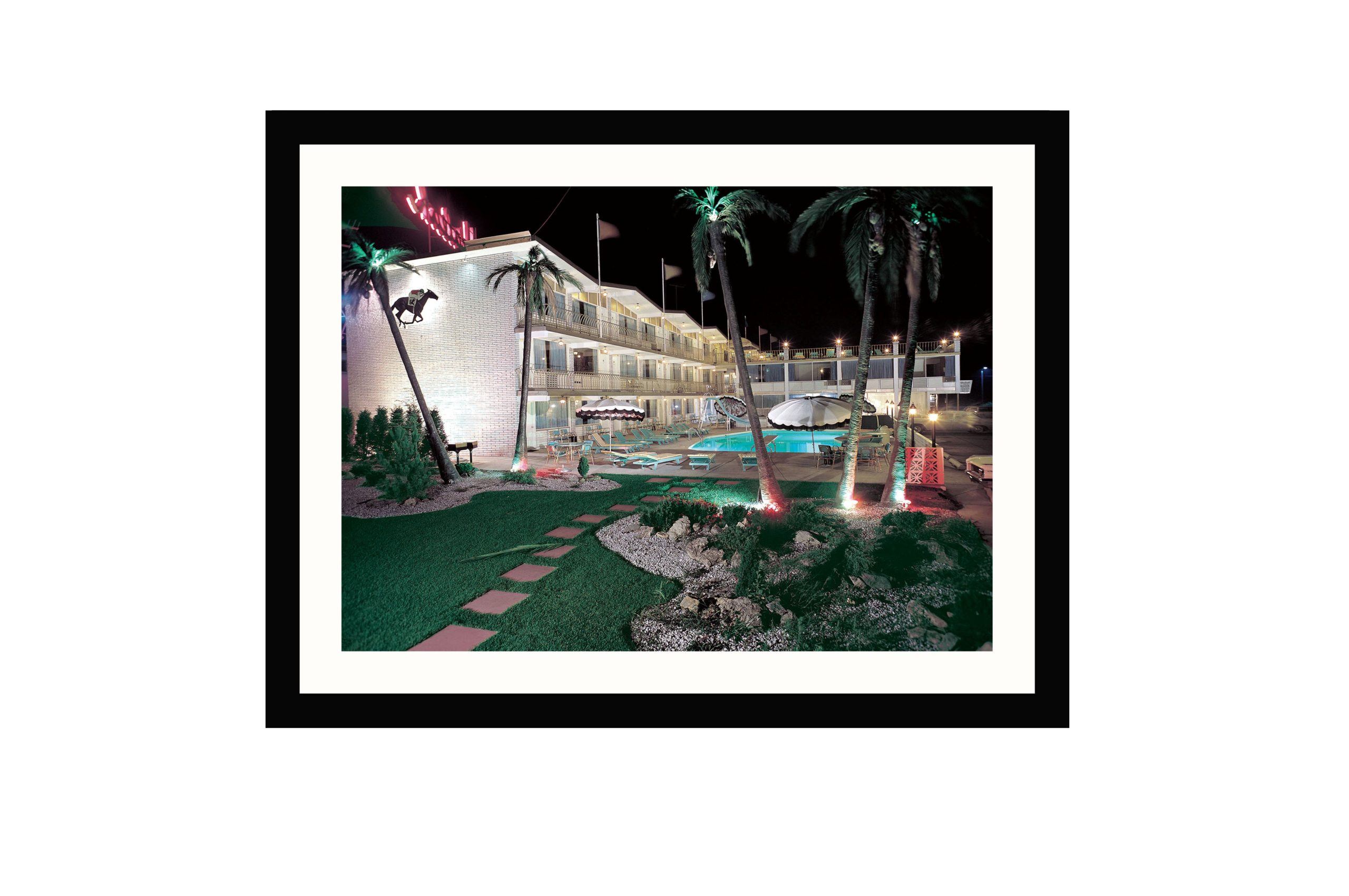 Bilde av Glass picture w/frame Garden Motell