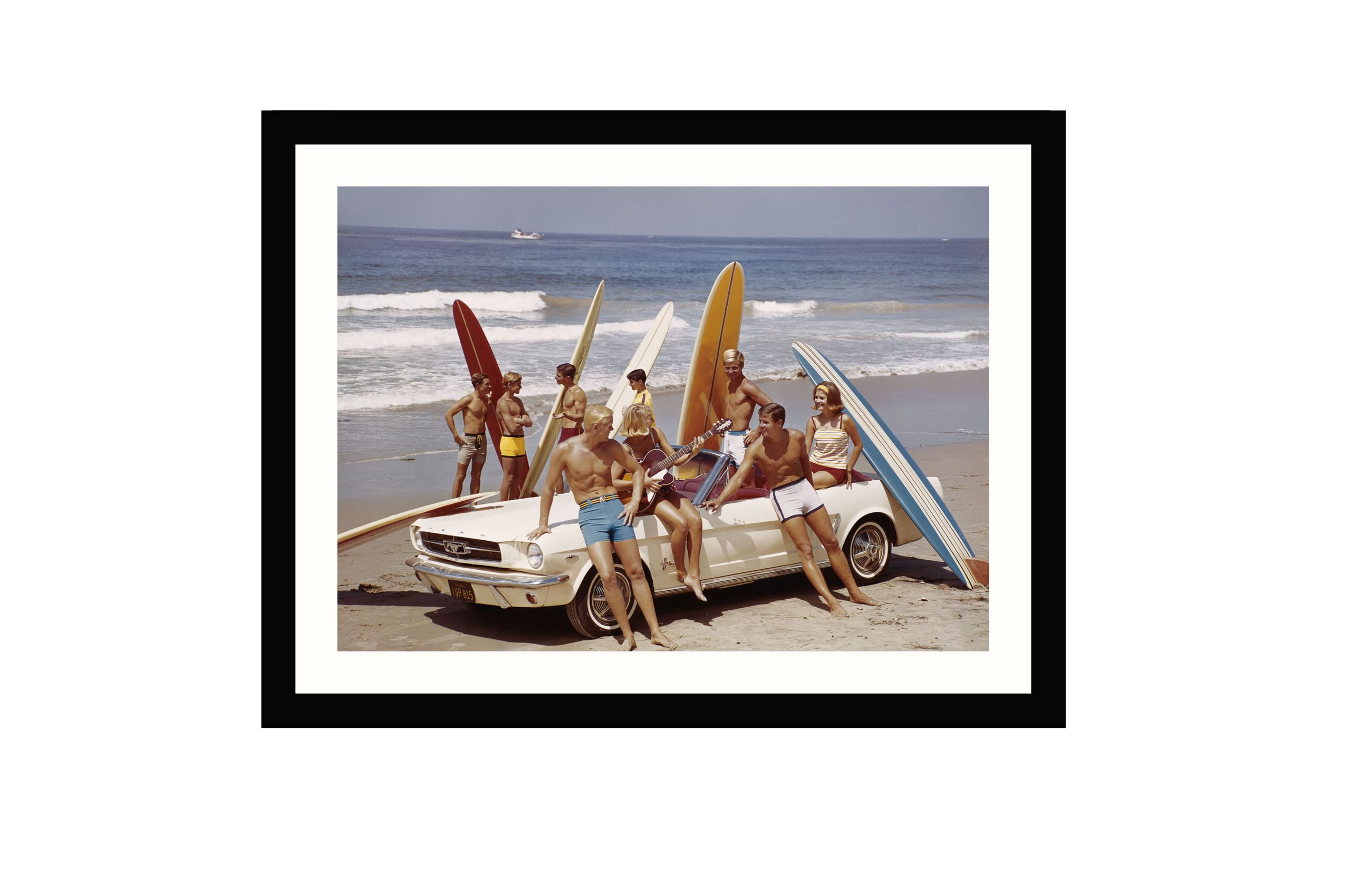 Bilde av Glass picture Surfere med Ford Mustang