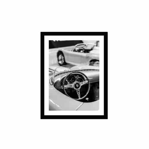 Bilde av Glass picture w/frame Porsche steering wheel
