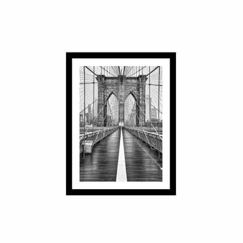 Bilde av Glass picture w/frame Brooklyn Bridge