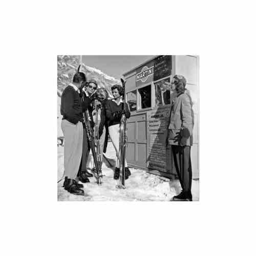 Bilde av Glass picture ticket office Val d'Isere 1950