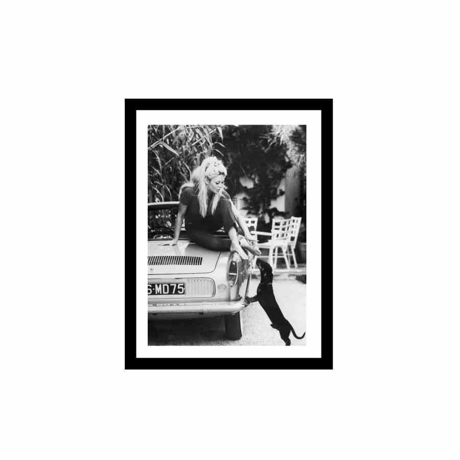 Bilde av Glass picture w/frame Brigitte Bardot St.Tropez