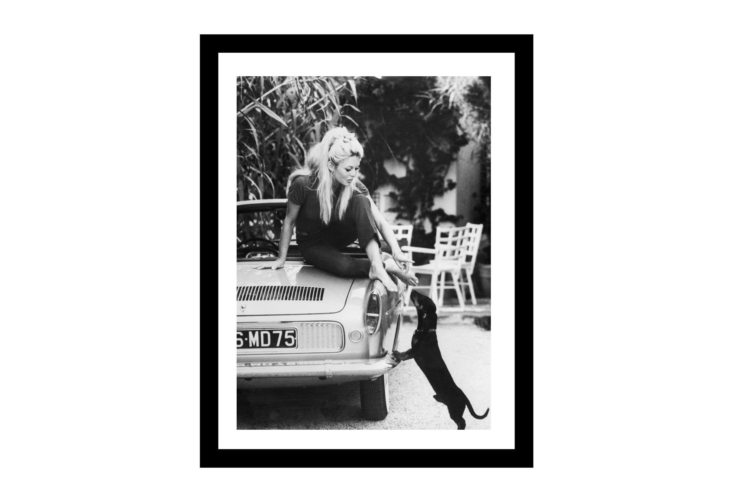 Bilde av Glass picture w/frame Brigitte Bardot St.Tropez