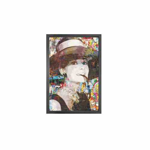 Bilde av Canvas picture 5cm black frame Audrey Hepburn