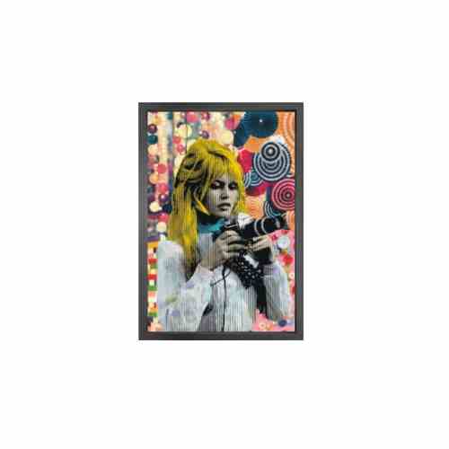 Bilde av Canvas picture 5cm black frame Brigitte Bardot