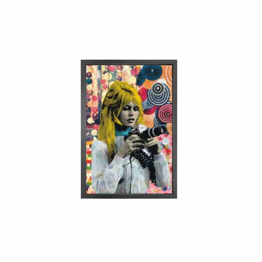 Bilde av Canvas picture 5cm black frame Brigitte Bardot