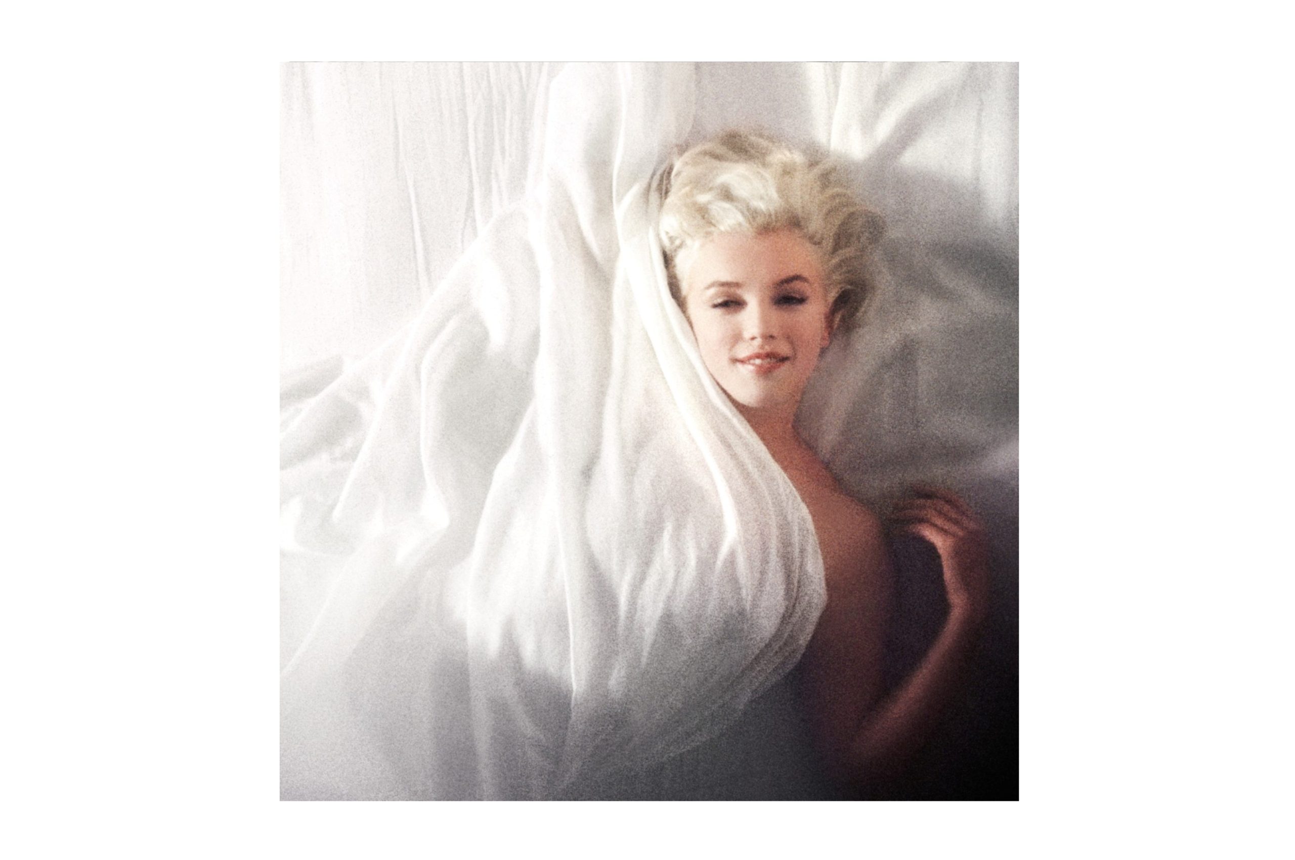 Bilde av Glass picture Marilyn Monroe in bed