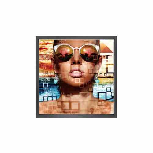 Bilde av Canvas 5cm black frame AI generated lady no1