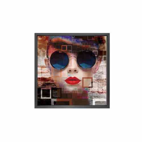 Bilde av Canvas 5cm black frame AI generated lady no2