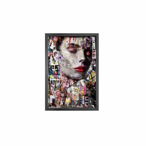 Bilde av Canvas picture 5cm black frame Street Art Girl