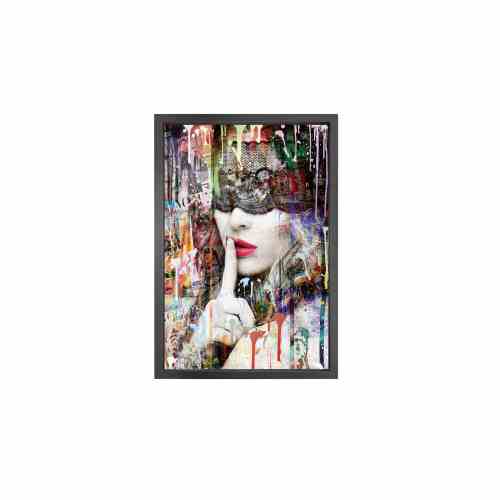 Bilde av Canvas picture 5cm black frame Masquerade