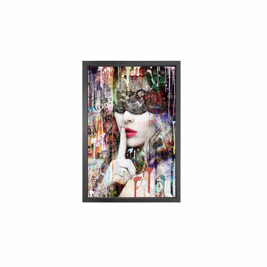 Bilde av Canvas picture 5cm black frame Masquerade