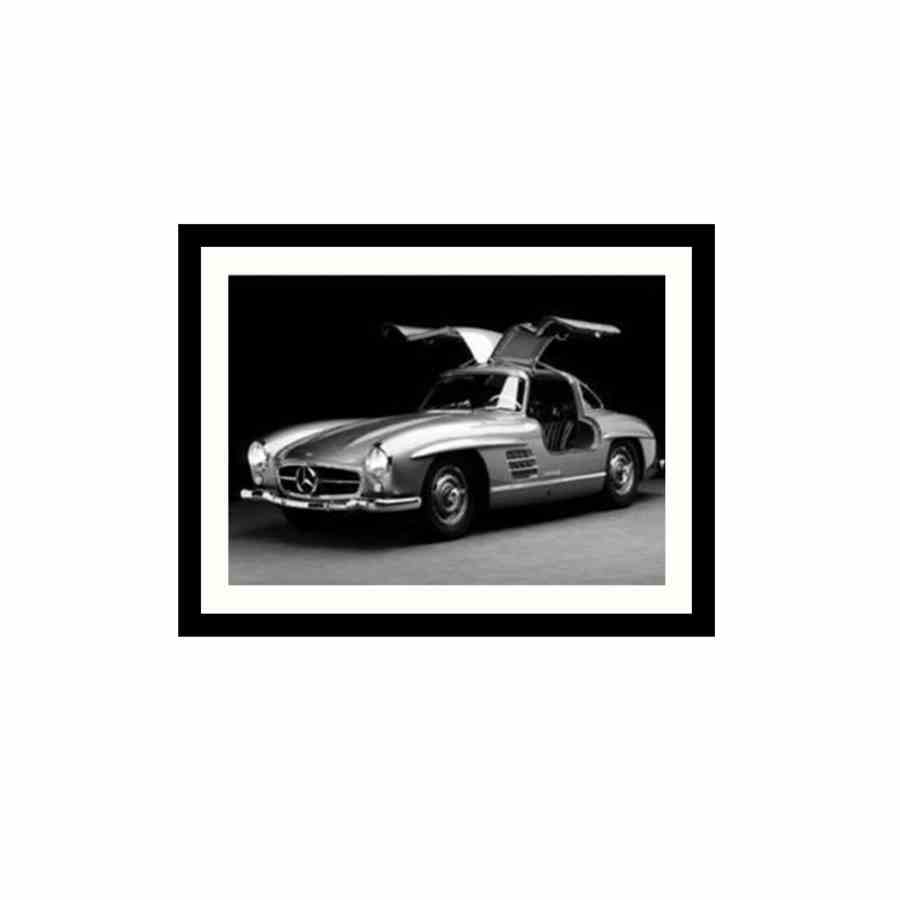 Bilde av Glass picture w/frame Mercedes-Benz gullwing