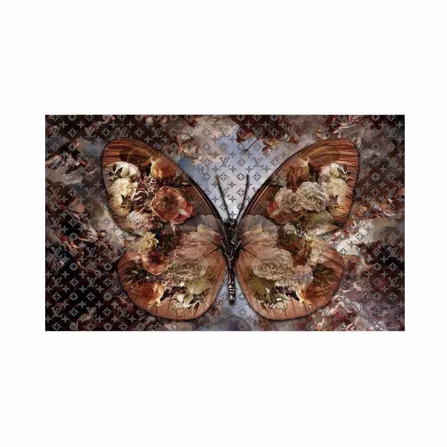 Bilde av Glass picture butterfly