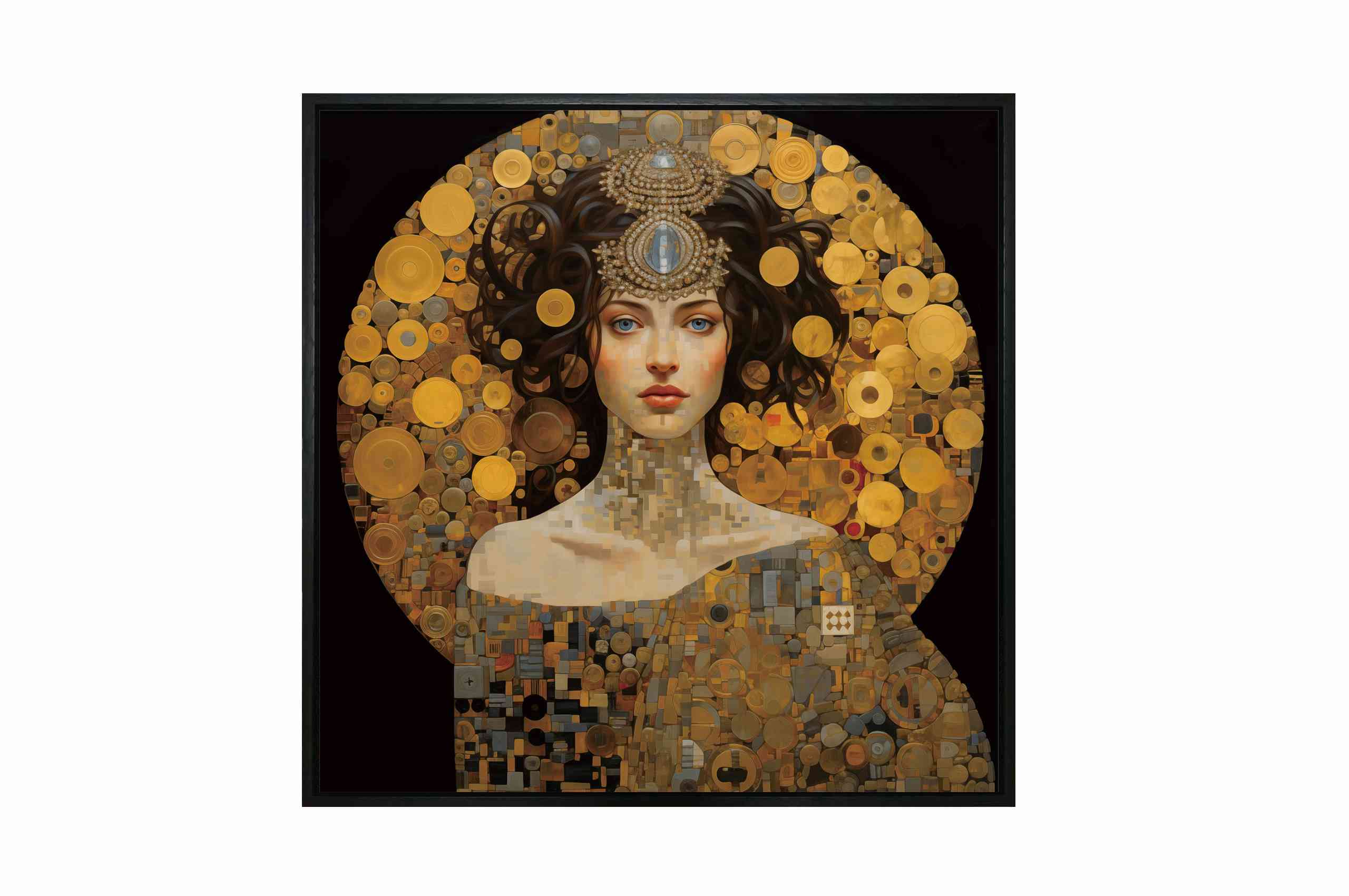 Bilde av Canvas 5cm black frame Queen Isabella - 120cmx120cm