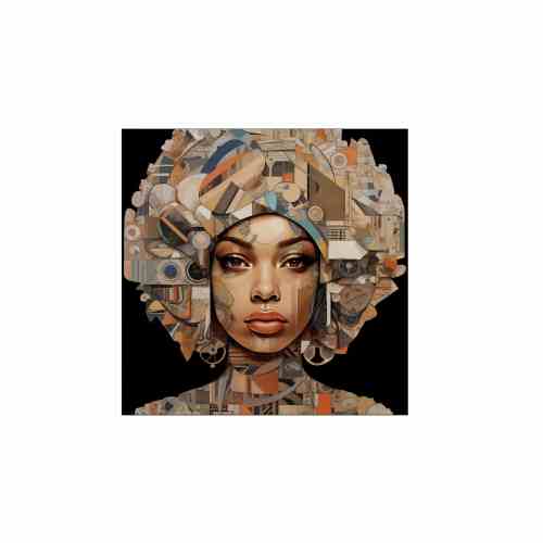 Bilde av Glass picture Black Woman
