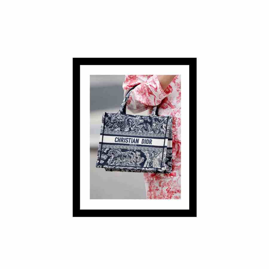 Bilde av Glass picture w/frame Christian Dior bag