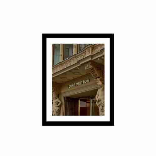 Bilde av Glass picture w/frame Louis Vuitton store
