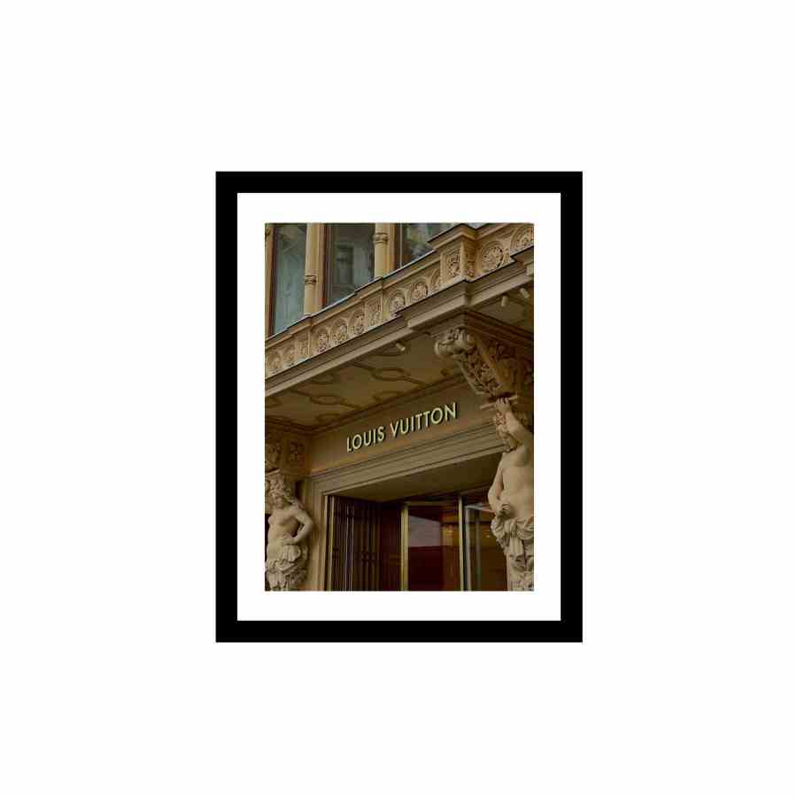 Bilde av Glass picture w/frame Louis Vuitton store