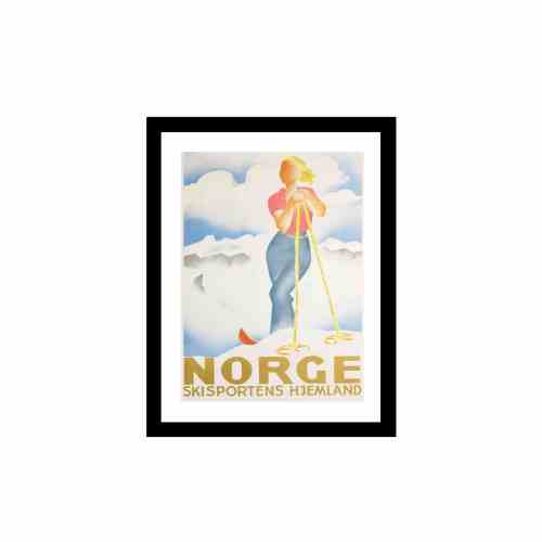 Bilde av Glass picture w/frame Skisportens hjemland no.1