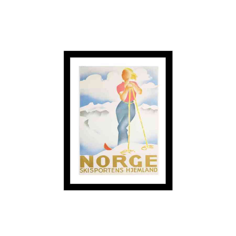 Bilde av Glass picture w/frame Skisportens hjemland no.1