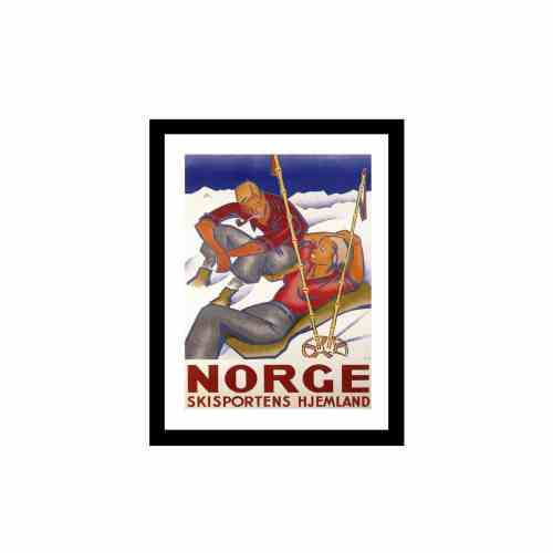 Bilde av Glass picture w/frame Skisportens hjemland no.2