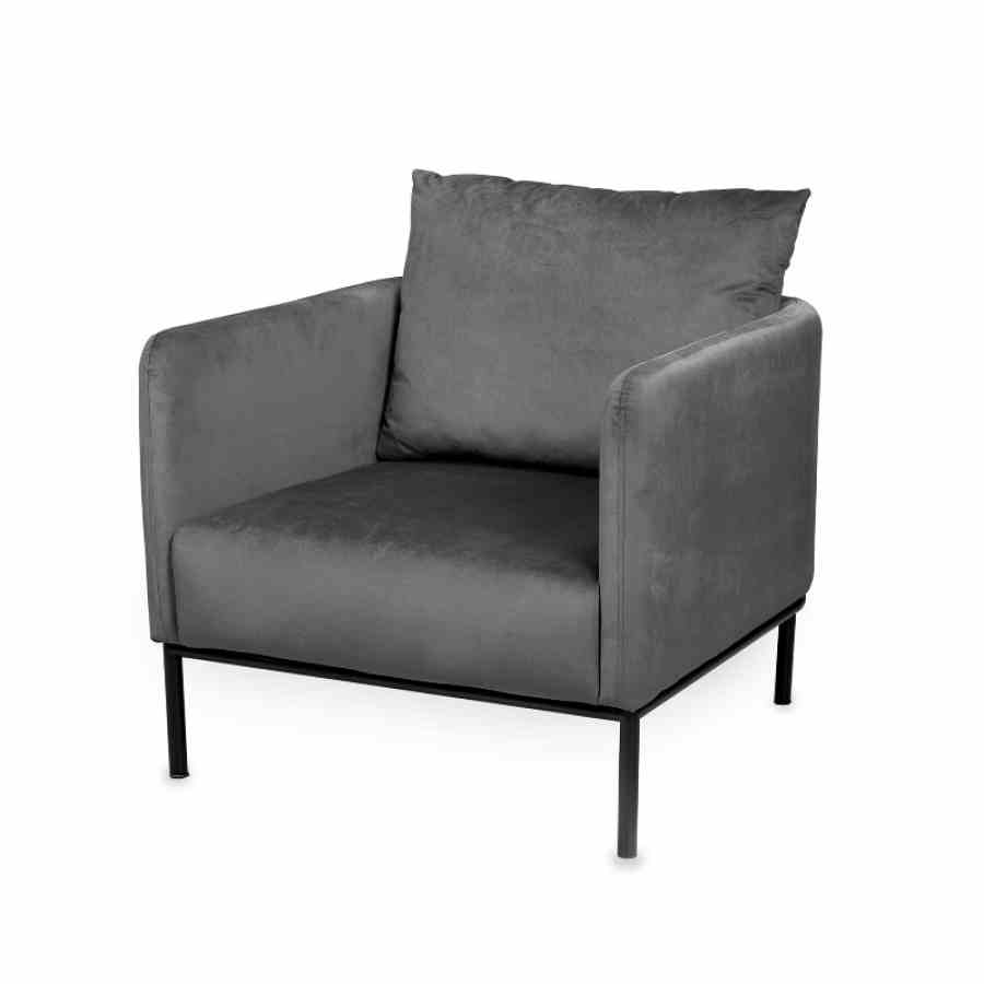 Bilde av Rockefeller halvrund velour Dark Grey