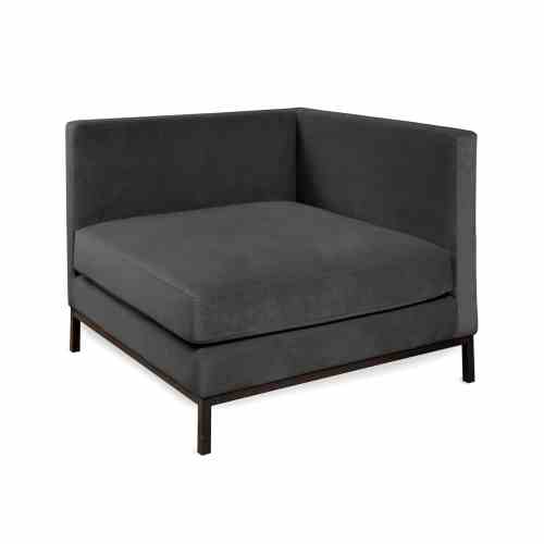 Bilde av Eton velour dark grey m/metall ramme