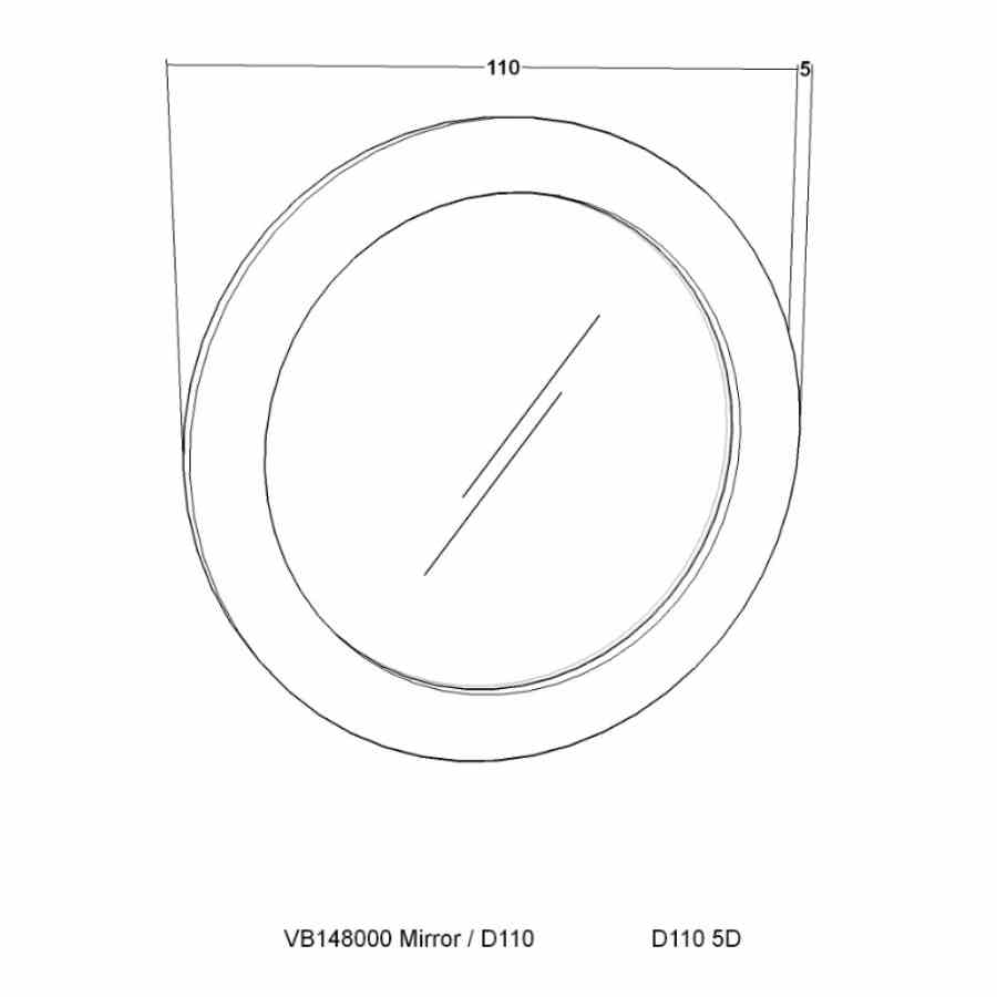 Bilde av Speil Amsterdam sort eike finer