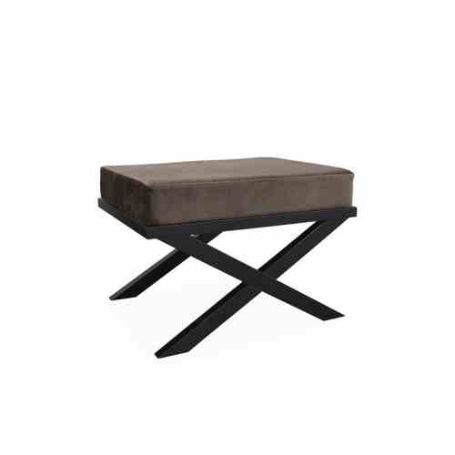 Bilde av Krakk med Kryss Velour Brown