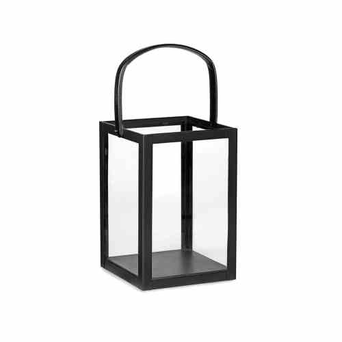 Bilde av Lanterne med skinnrem Black