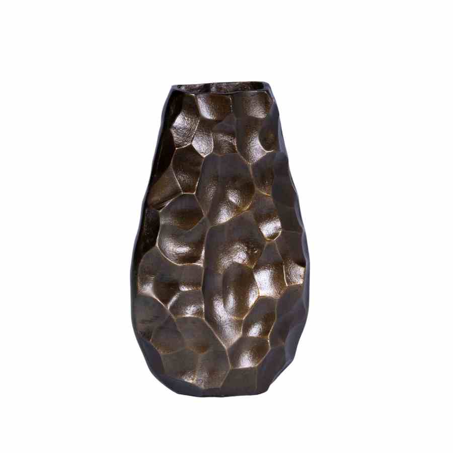 Bilde av Stor blomste vase Bronze