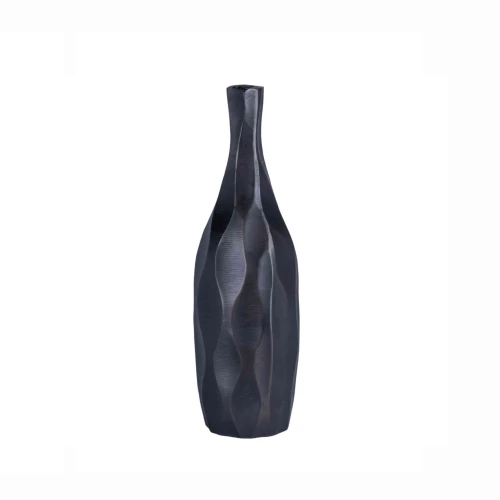 Bilde av Liten blomste vase Dark Bronze
