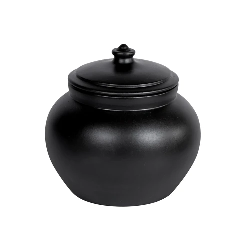 Bilde av Krukke med lokk Black patina