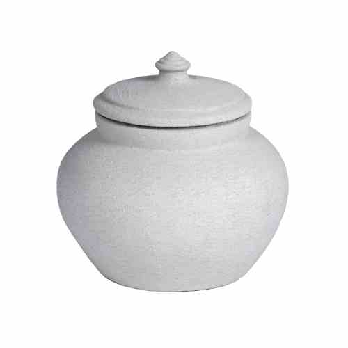 Bilde av Krukke med lokk Beige Textured