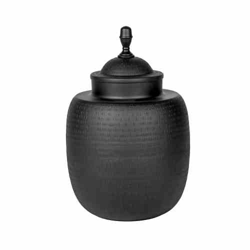 Bilde av Krukke med lokk Matt Black