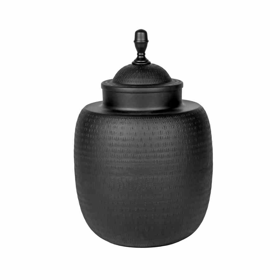 Bilde av Krukke med lokk Matt Black