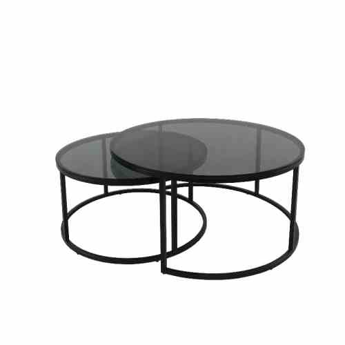 Bilde av Oceanside Grey glass m sorte bein