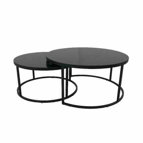 Bilde av Oceanside Black glass m sorte bein