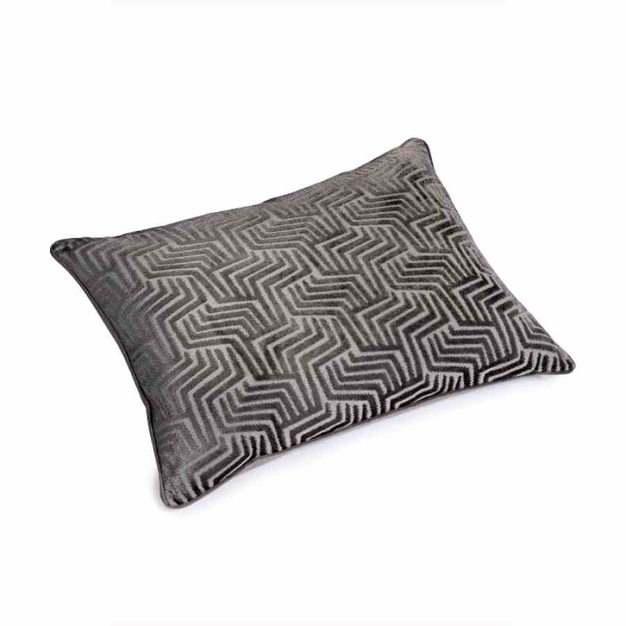 Bilde av Pute 45x60 Cut Velvet Charcoal (Splender)