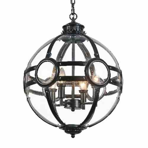 Bilde av Taklampe Riga Black clear glass