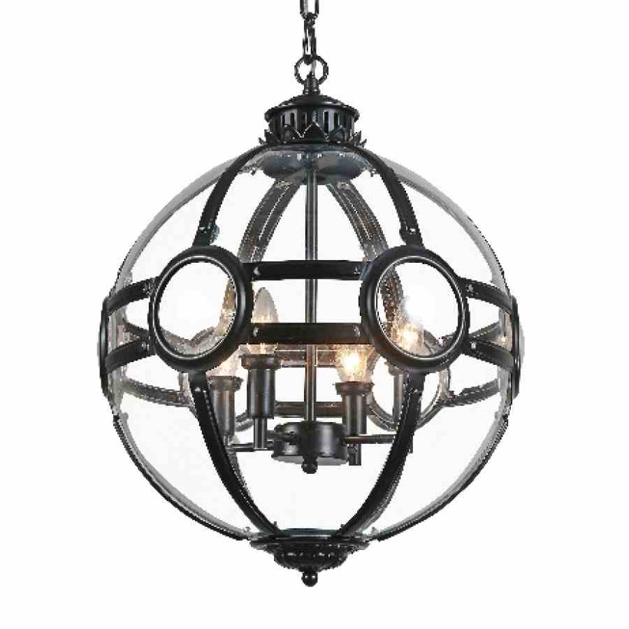 Bilde av Taklampe Riga Black clear glass