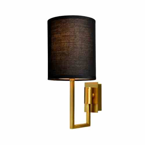 Bilde av Vegg lampe Dublin gull med sort skjerm