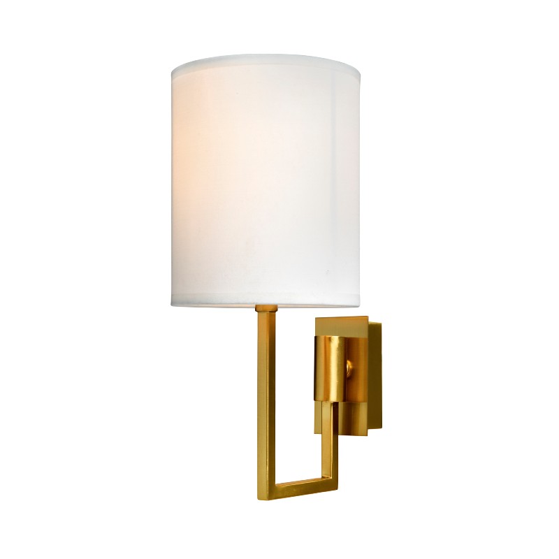 Bilde av Vegg lampe Dublin gull med hvit skjerm