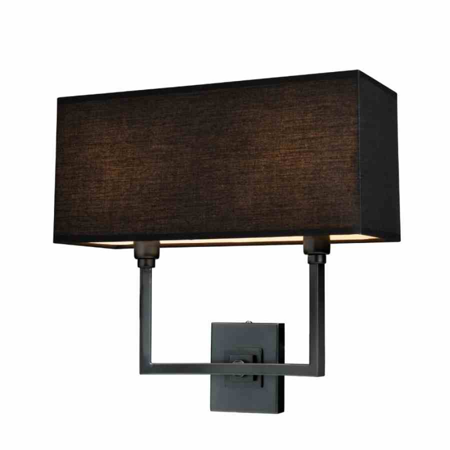 Bilde av Vegg lampe Kiev antrasitt med sort skjerm