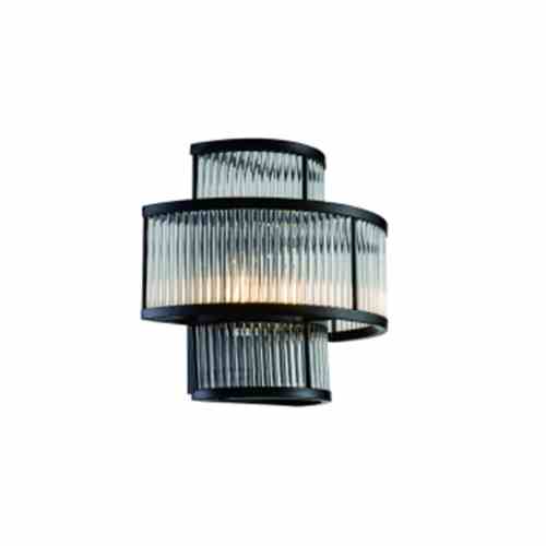 Bilde av Vegglampe Corona Black clear glass