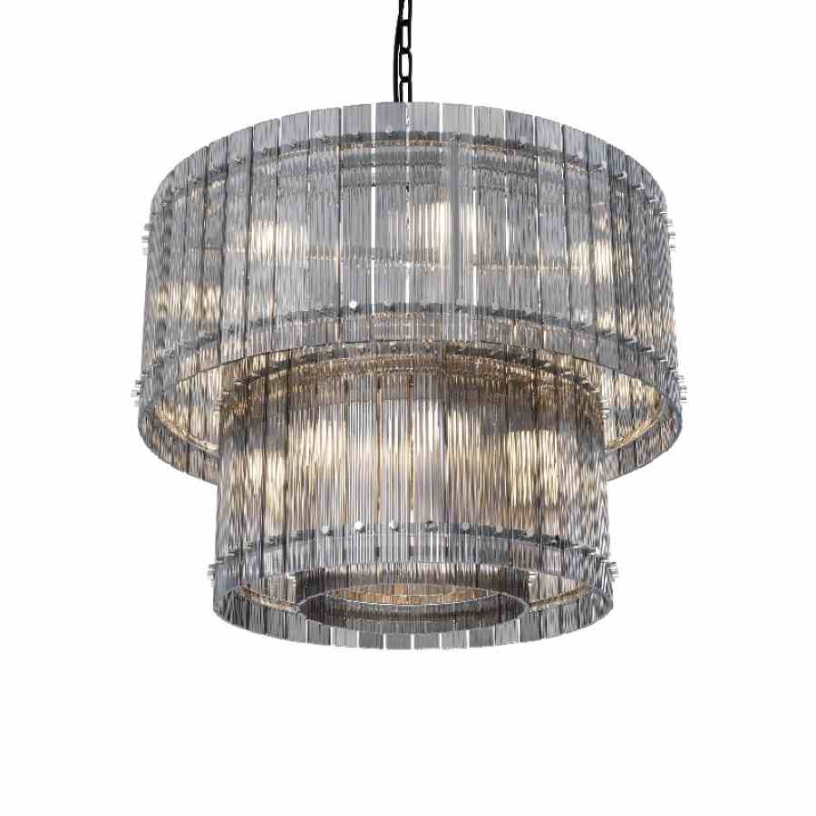 Bilde av Taklampe BaltimoreGrey glass