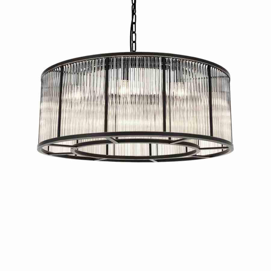Bilde av Taklampe Clinton Black clear glass